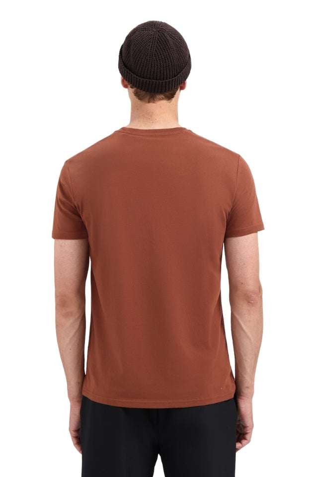T-shirt Crewneck Solid Basic - Terra