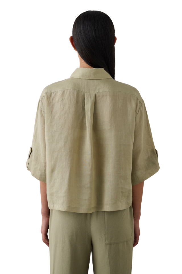 Cropped Tab Shirt