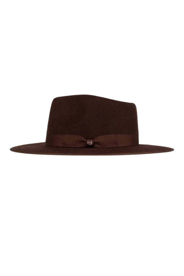 Tara Mid Brim Fedora - Chocolate