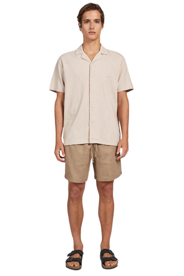 Ted Short Sleeve Shirt - Pebble