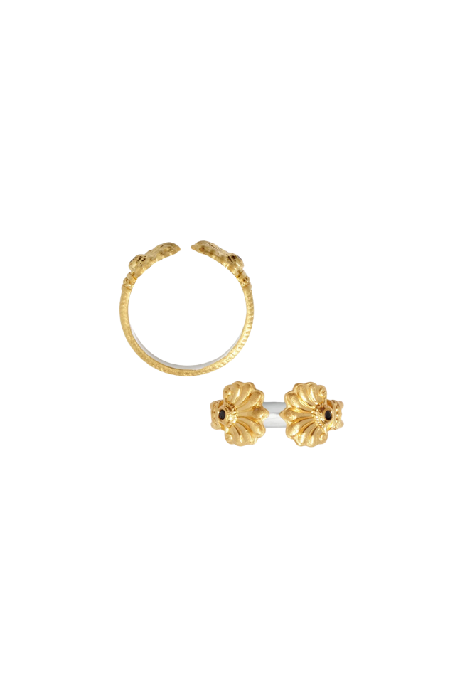 Isabel Ring - Black Sapphire & Gold