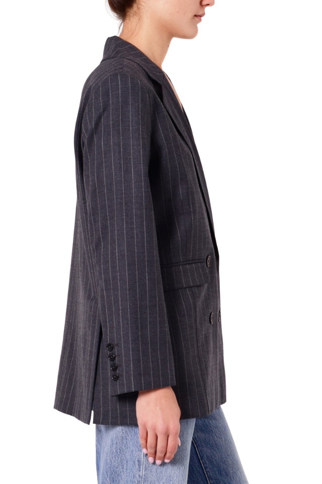 Tribeca Blazer Pinstripe Charcoal
