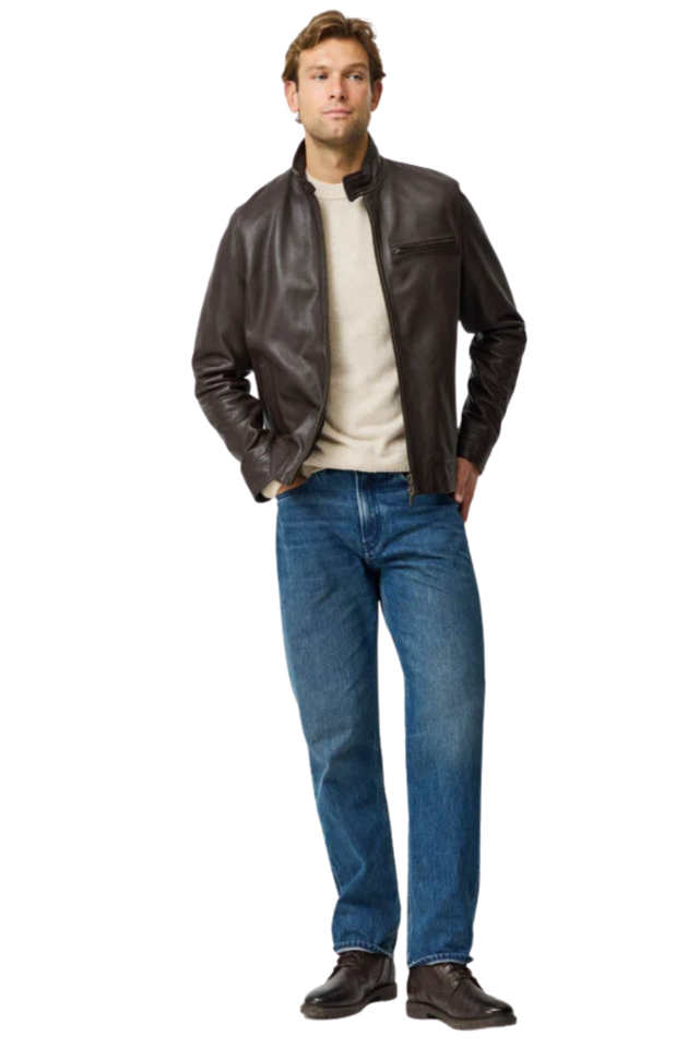 Canvastown Leather Jacket - Espresso