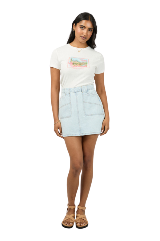 Via Santo Baby Tee - Vintage White