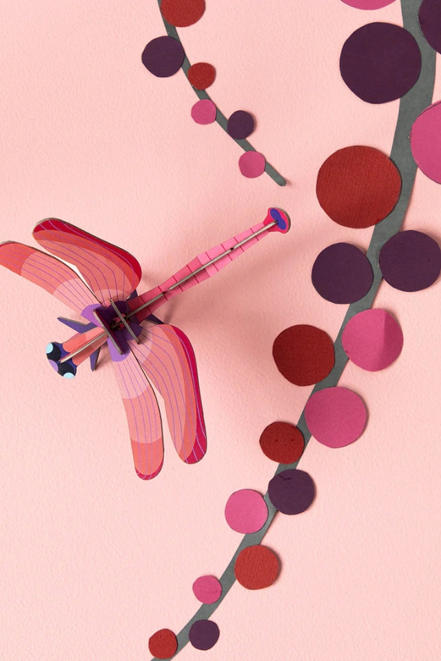 Wall Art Butterflies - Ruby Dragonfly