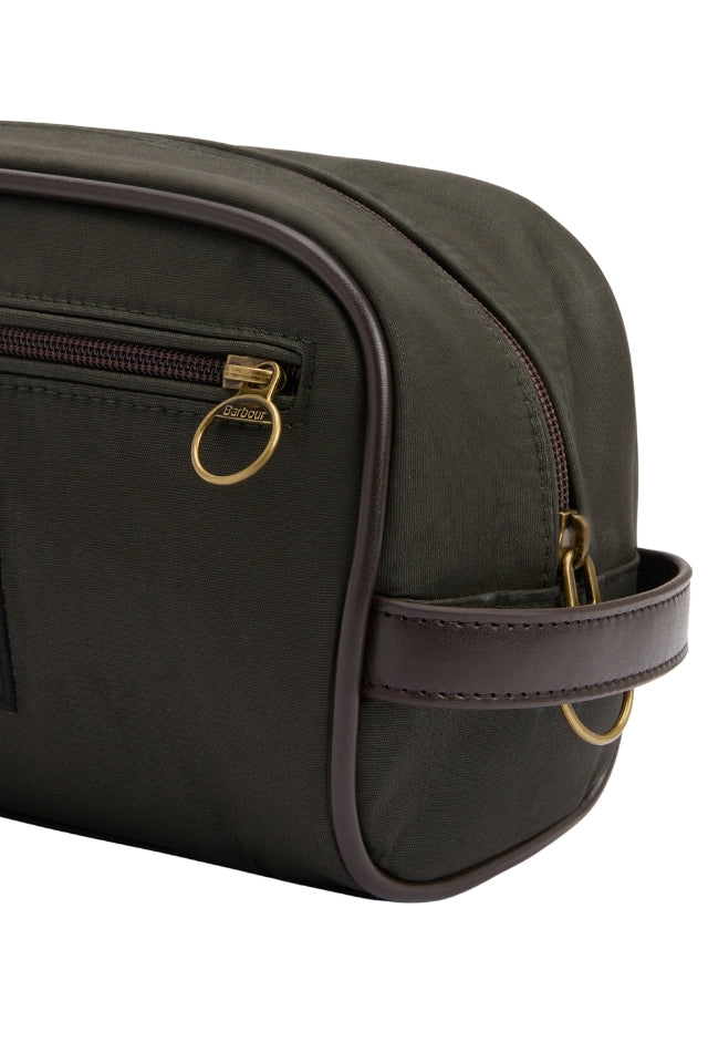 Wax Washbag - Olive/Beacon