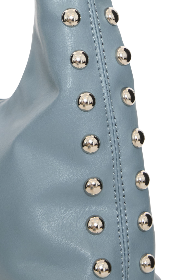 Wild Side Studded Mini Shoulder Bag - Dark Grey Blue