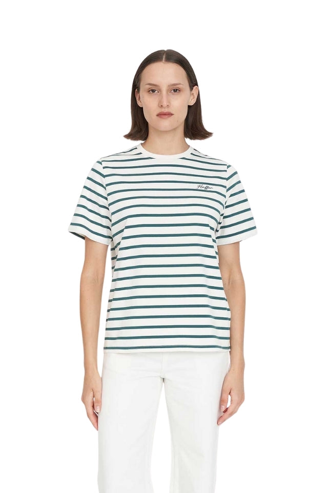 Wmns Oui Oui Classic Tee - Chalk/pine