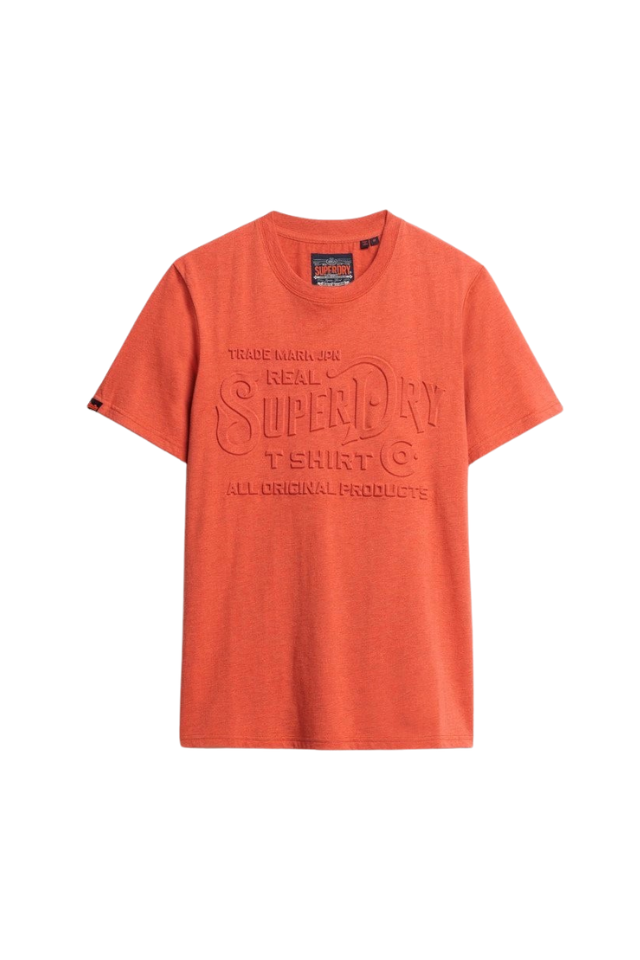 Workwear Embossed Relaxed Tee - Paprika Red Marle