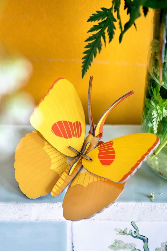 Wall Art Butterflies - Yellow Butterfly