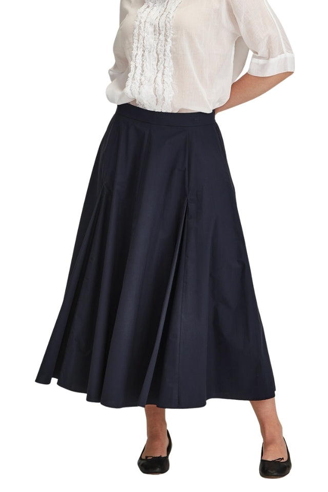 Zaiya Godet Skirt - Navy