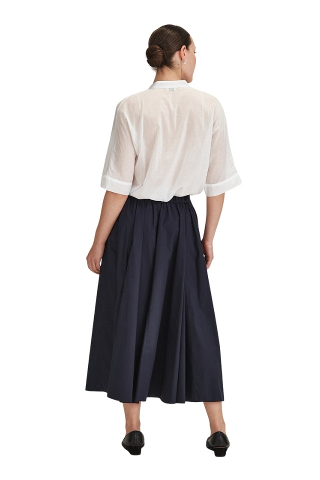 Zaiya Godet Skirt - Navy