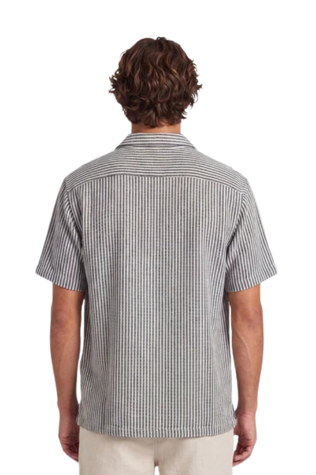 Anderson Short Sleeve Shirt - Peacoat Navy/Off White