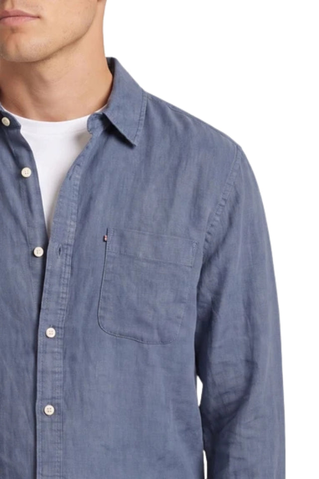 Hampton Linen Shirt - Blue Horizon