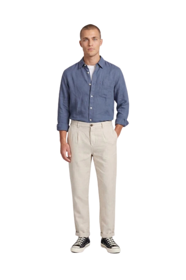 Hampton Linen Shirt - Blue Horizon
