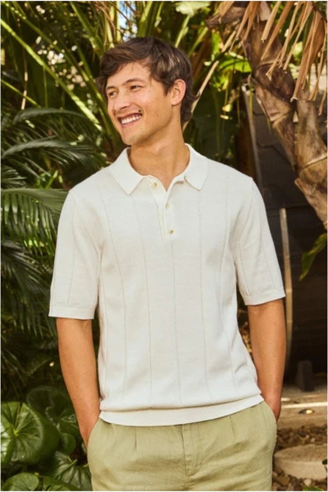 Joe SS Knit Shirt - Off White