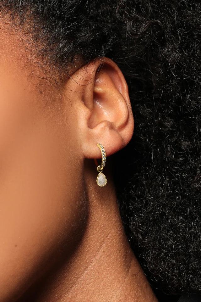 Earrings Daphne - Rose Agate