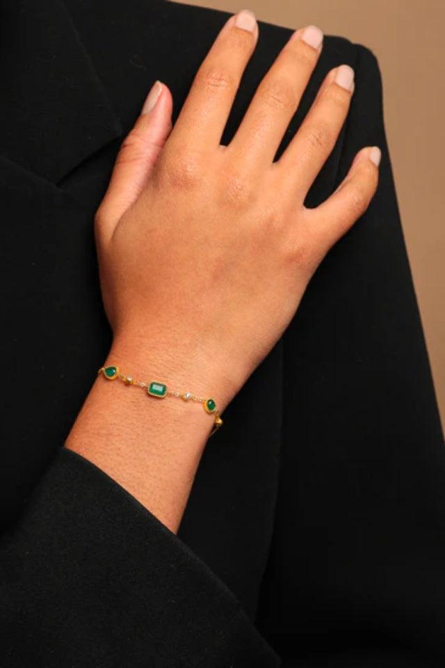 Bracelet Pelagia - Green Onyx