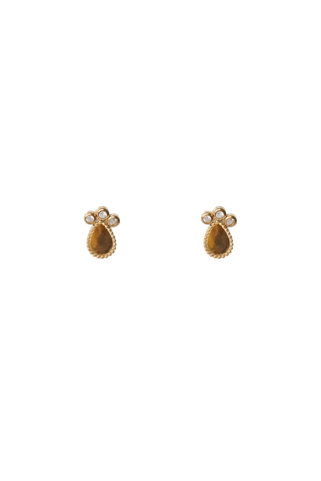 Earrings Venus - Tiger Eye