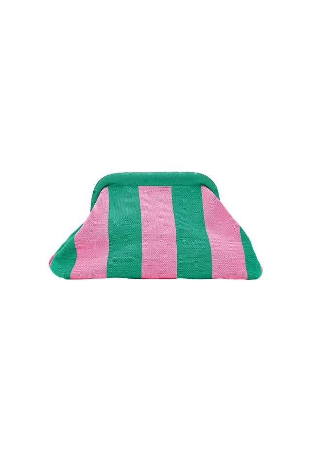 Dumpling Clutch - Pink/green