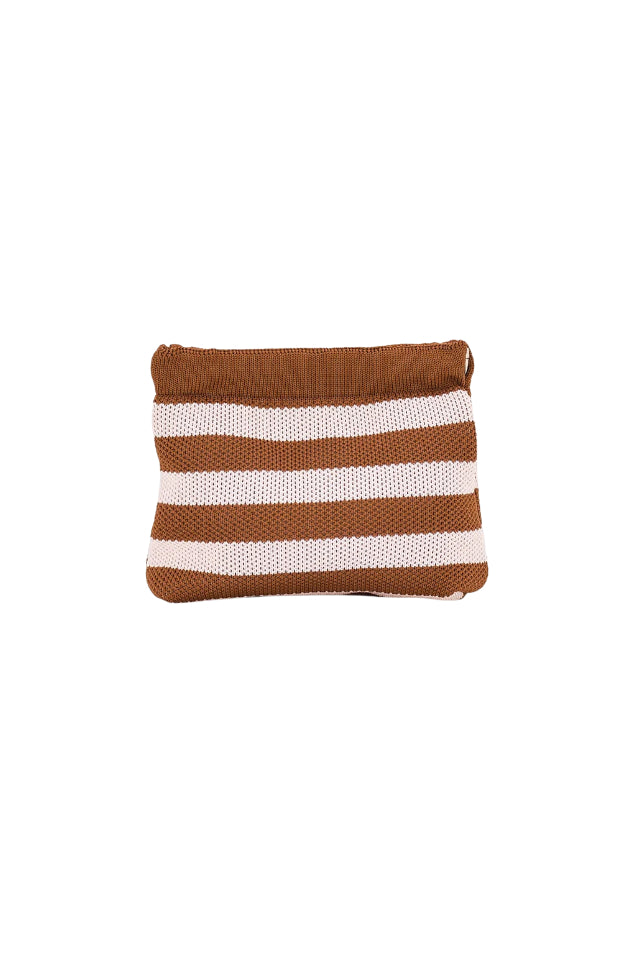 Dumpling Pouch - Brown/Pink