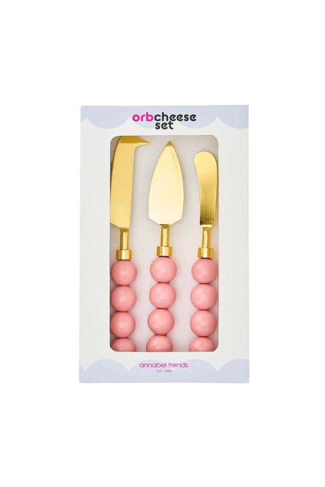 Orb Cheese Knife - Set of 3 - Light Pink