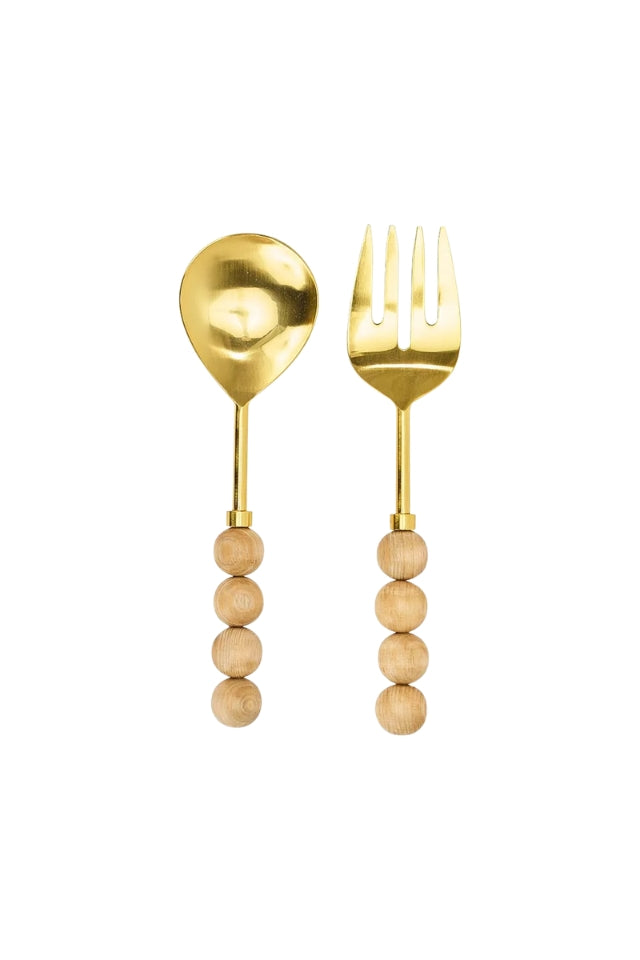 Orb Salad Server - Set of 2 - Natural