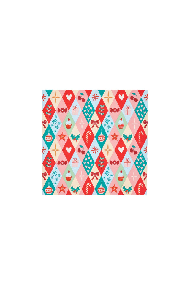 Christmas Paper Napkins 20pcs - Christmas Harlequin