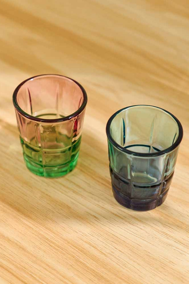 Shot Glasses Set of 2 - Two Tone Pink