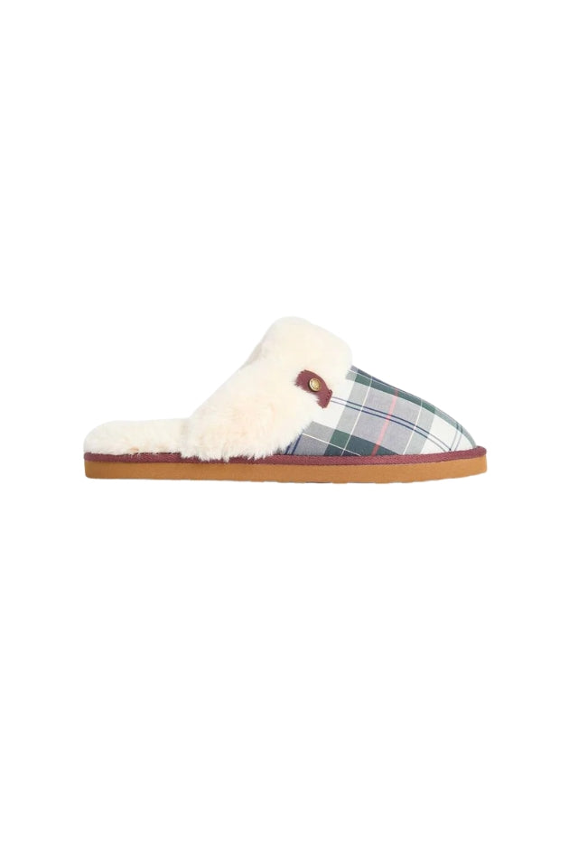Claudia Tartan Slipper - Lt Evergreen Festive Tartan