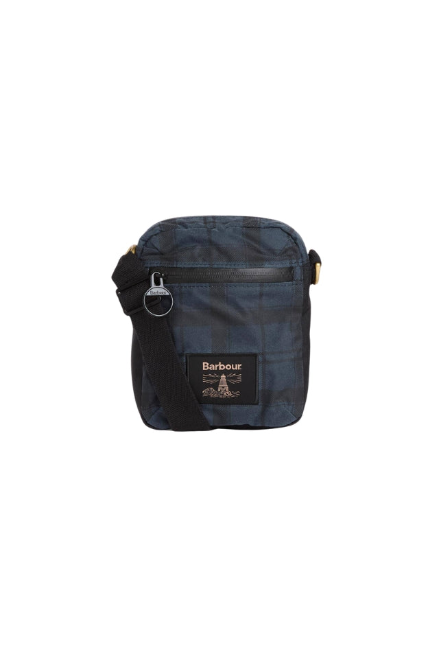 Field Wax Crossbody Bag - Navy Tartan