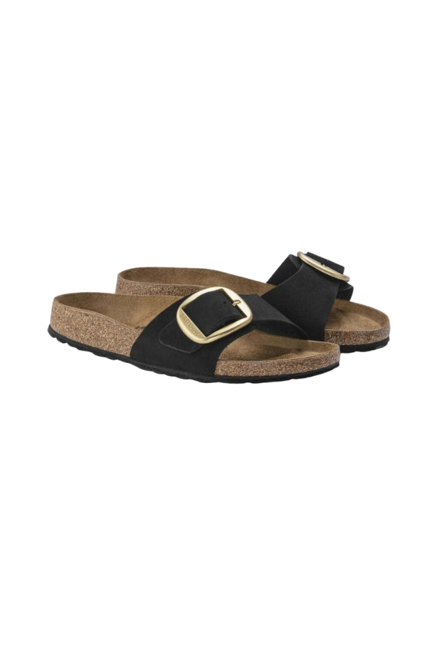 Madrid Big Buckle Nubuck (Regular) - Black