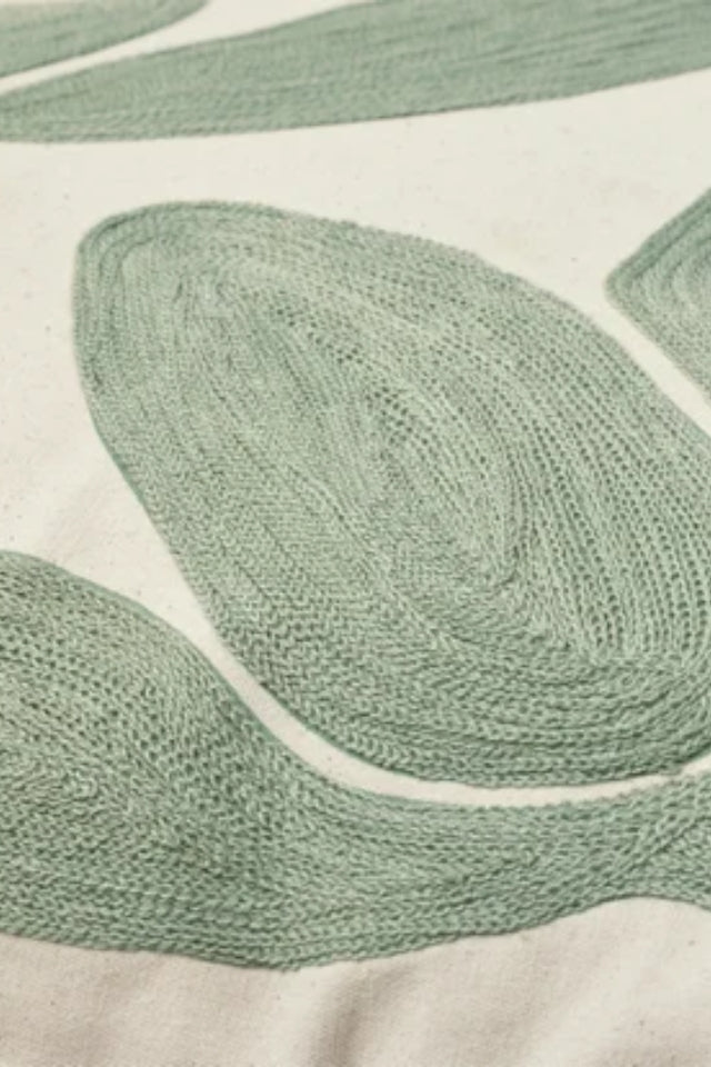 Herbert Cushion Cover - Sage Green/Natural