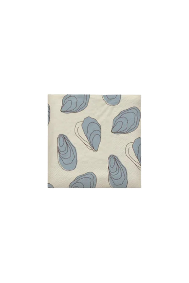 Paper Napkin Oyster - Light Blue/Black