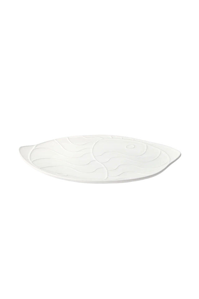 Pesce Round Plate - White