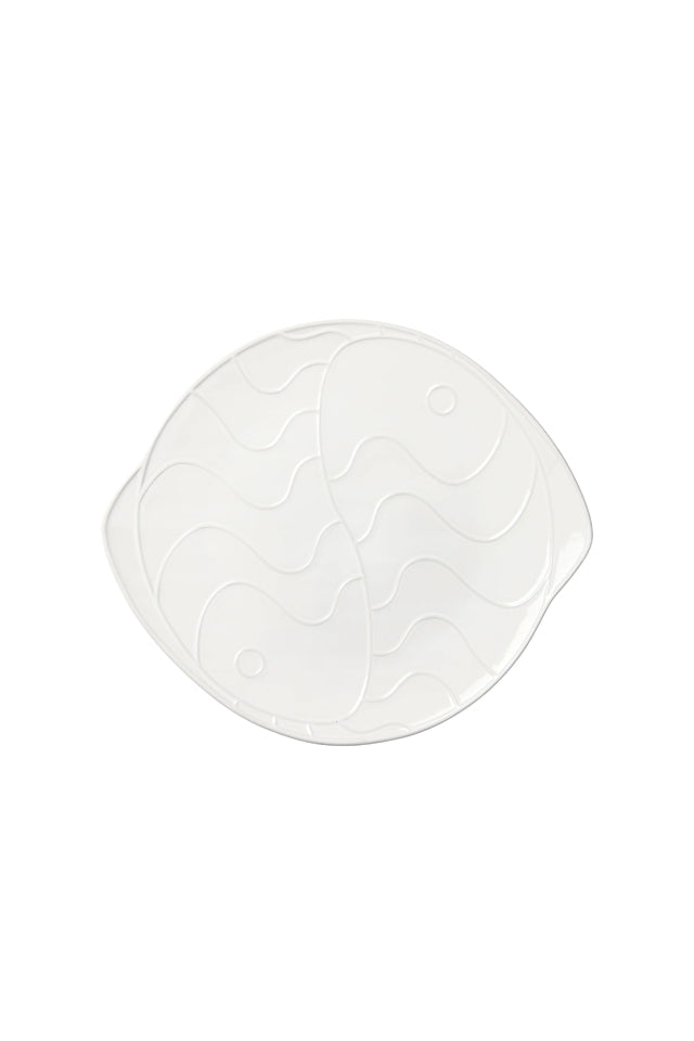 Pesce Round Plate - White