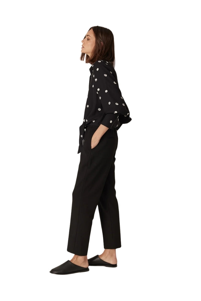 Hepburn Blouse - Black Spot