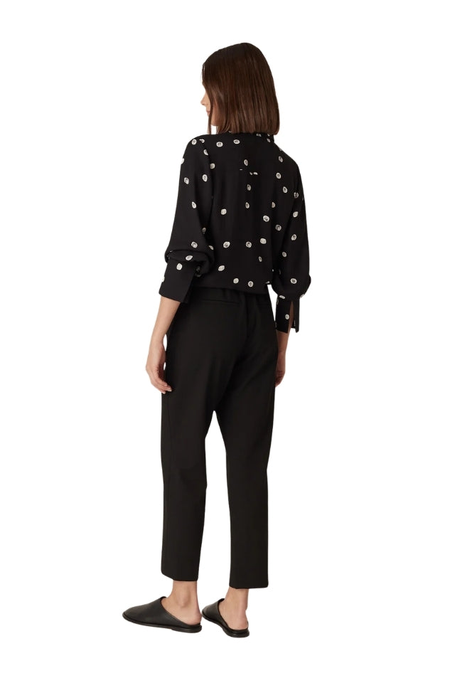 Hepburn Blouse - Black Spot