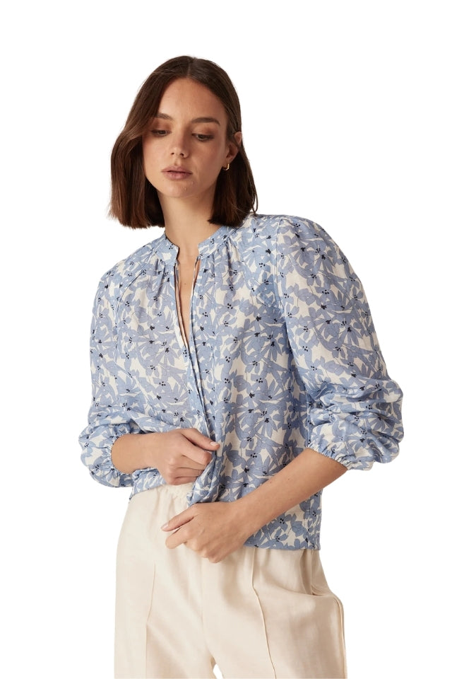 Juliette Blouse - Blue Flower
