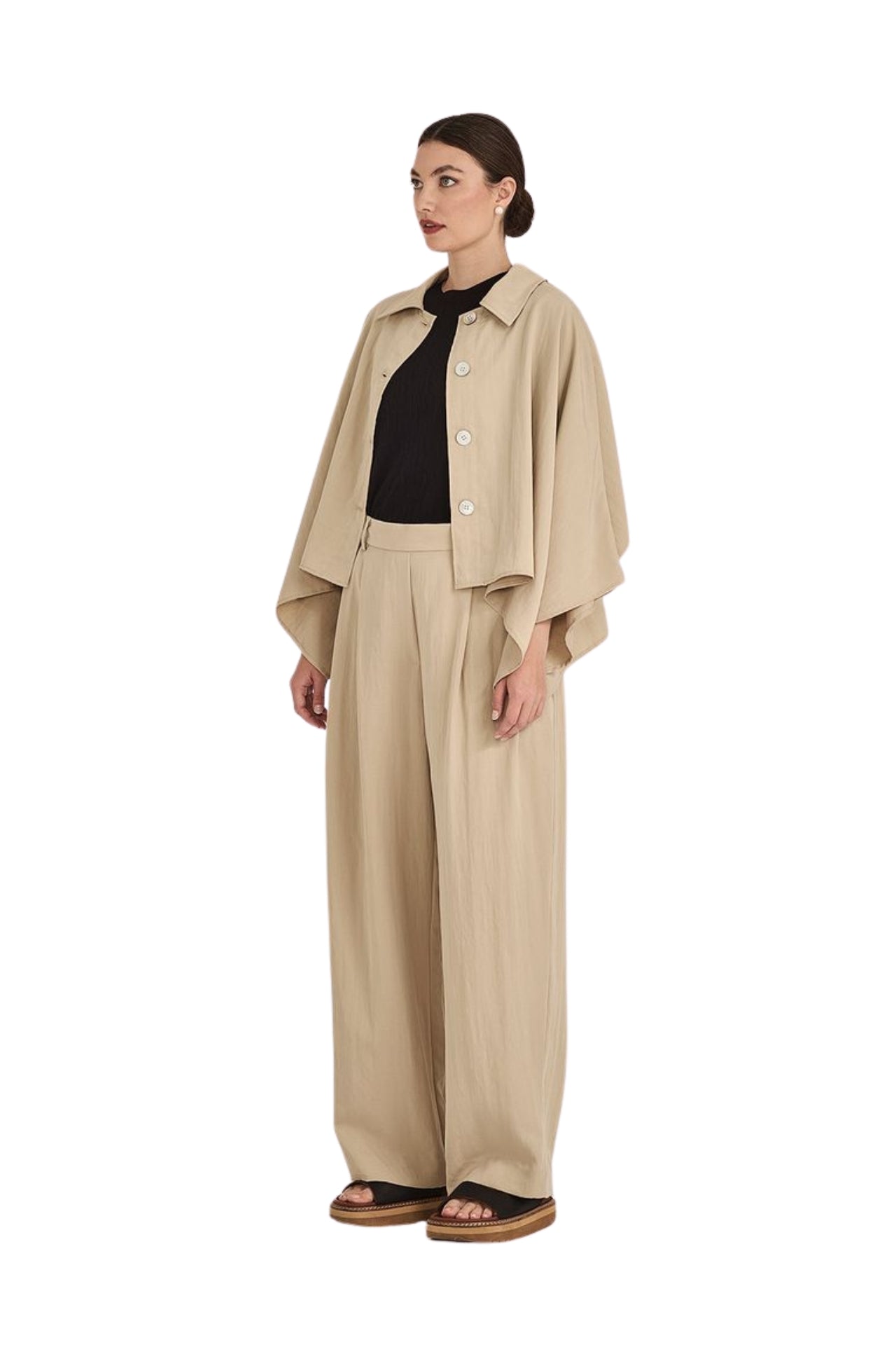 Abby Cape Jacket - Clay