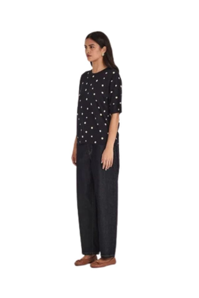 Ava Spot Tee - Fr Navy/Chalk