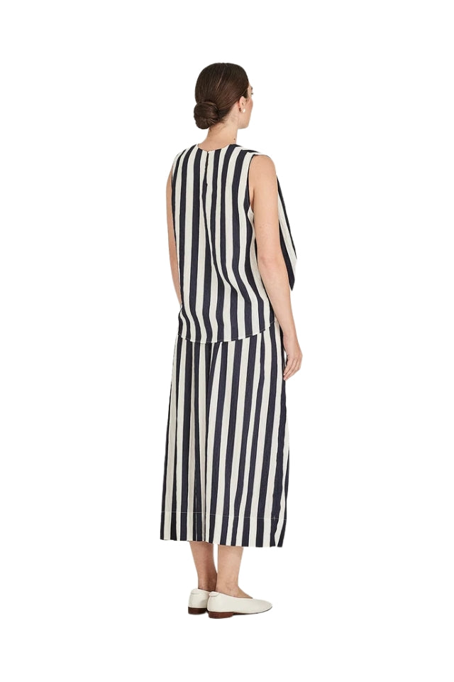 Bellamy Striped Skirt - Navy Stripe