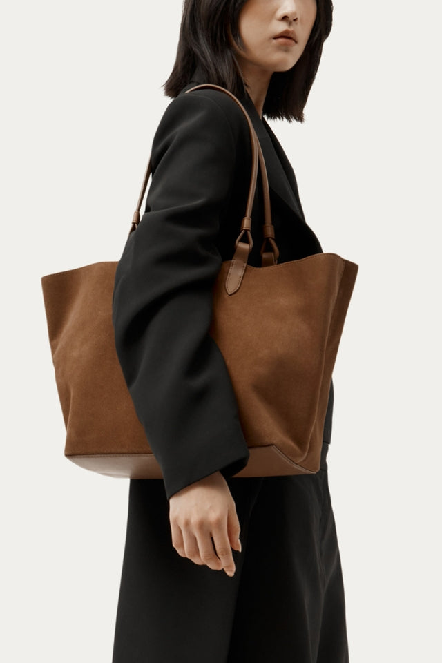 Large Bandit Tote - Hazel Suede