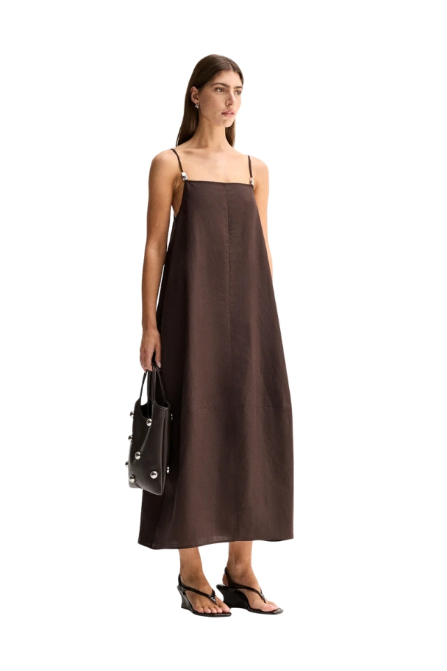 Carlo Maxi Dress - Chocolate