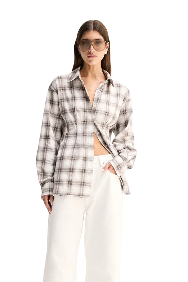 Heather Shirt - White Check