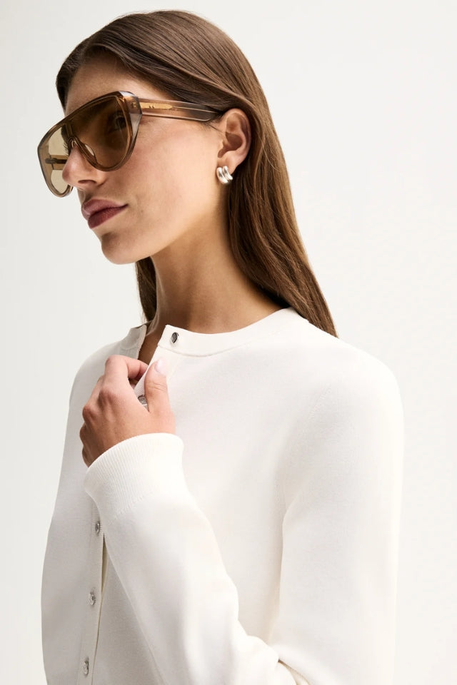 Penny Knit Cardigan - White