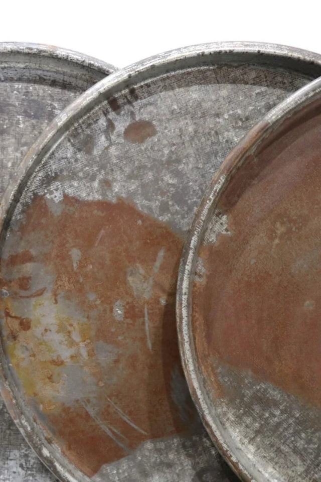 Flint Round Platter - Grey