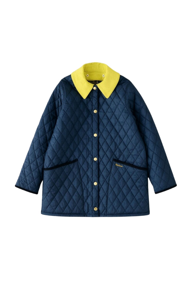 Icons Modern Liddesdale Quilted Jacket - Navy/Glow
