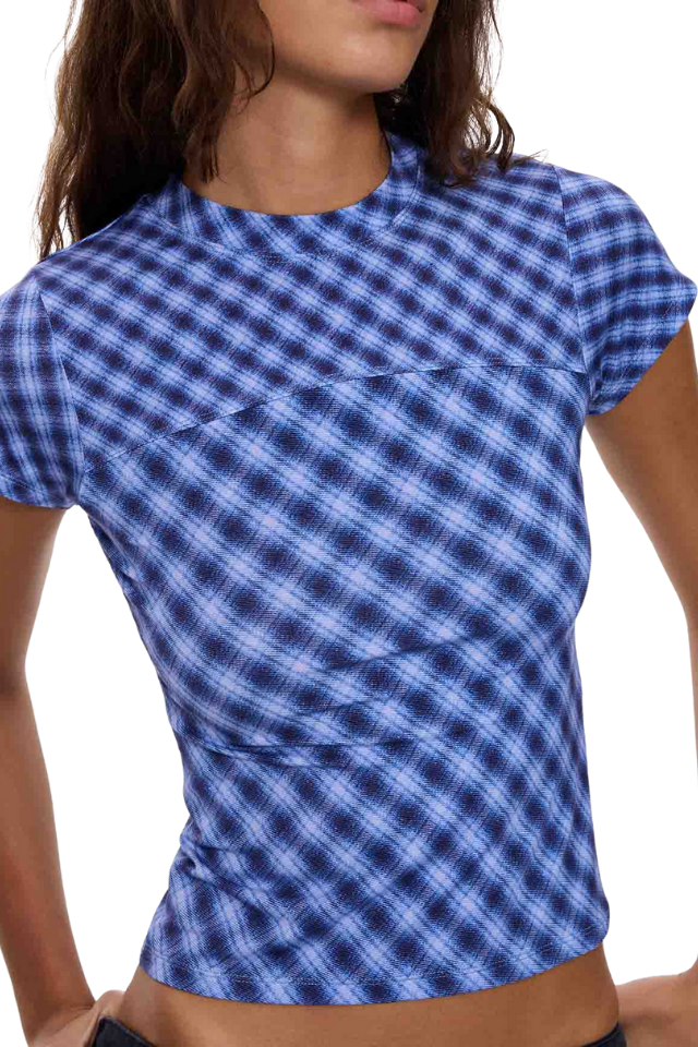 High Speed Check Panelled Club Tee - Guardian Navy