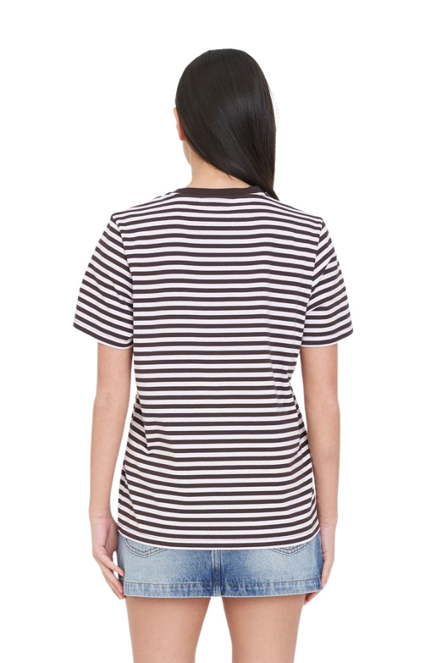 Alex Stripe Classic Tee - Lychee/Java